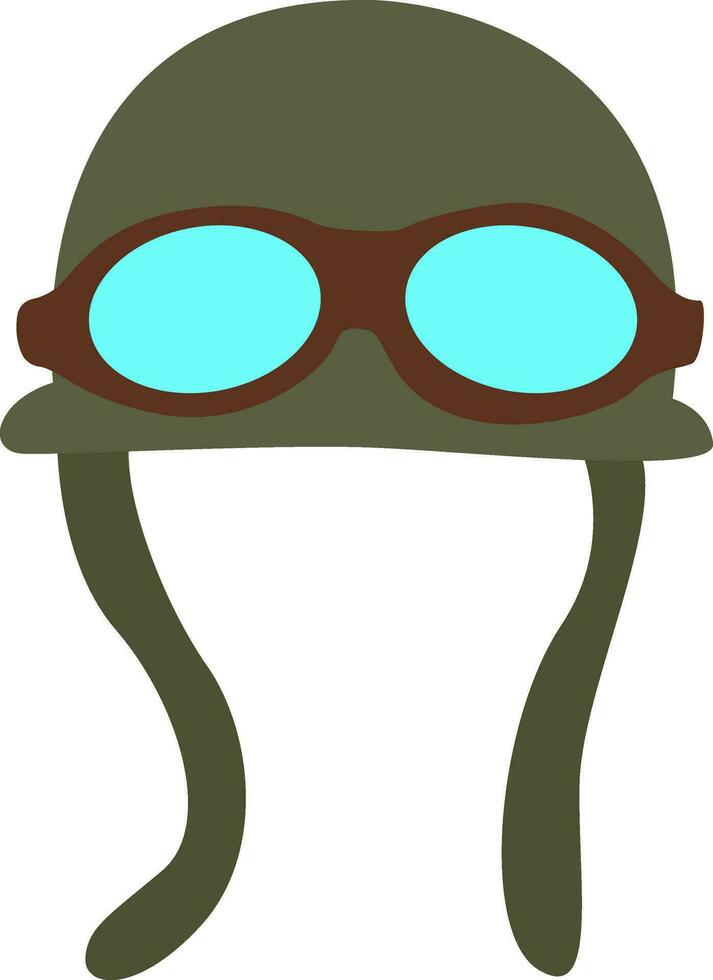 Airplane helmet, illustration, vector on white background