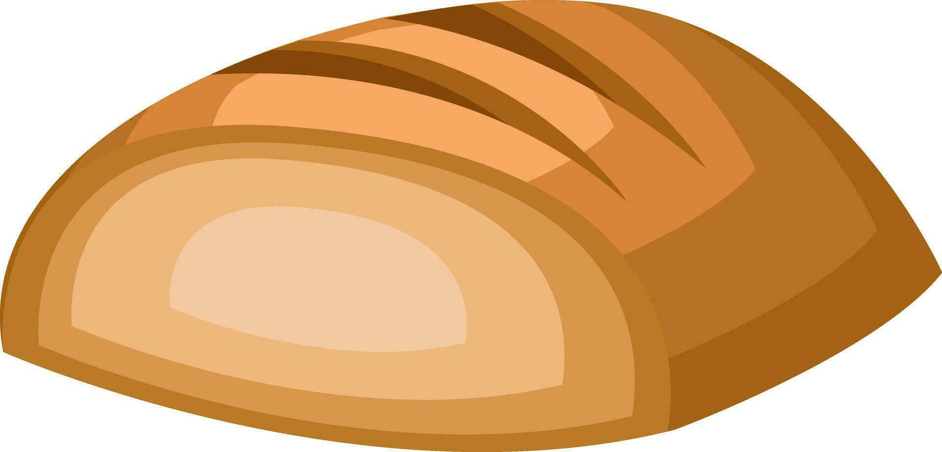 Bread Slice vector color illustration.