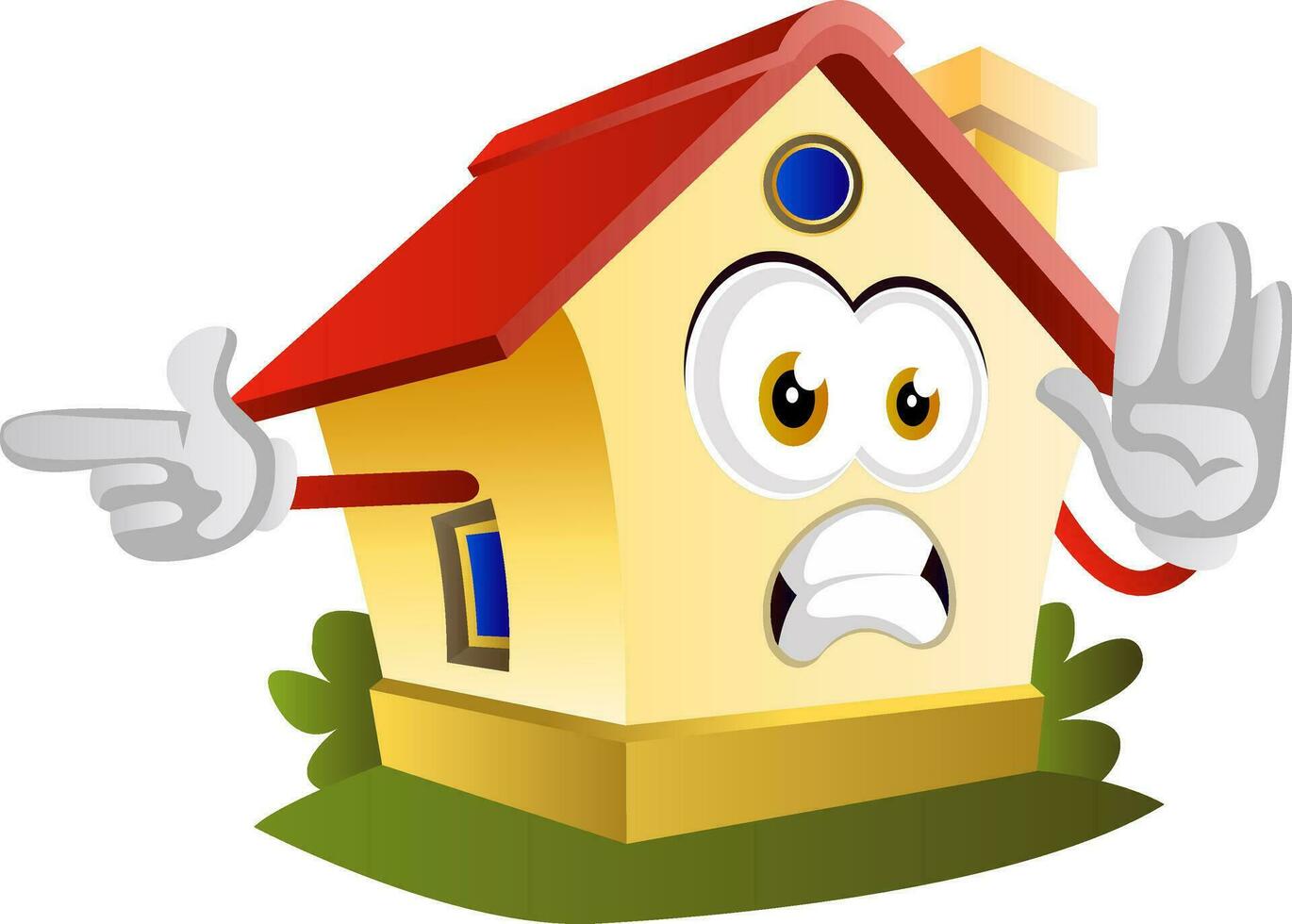 House is showing direction, illustration, vector on white background.