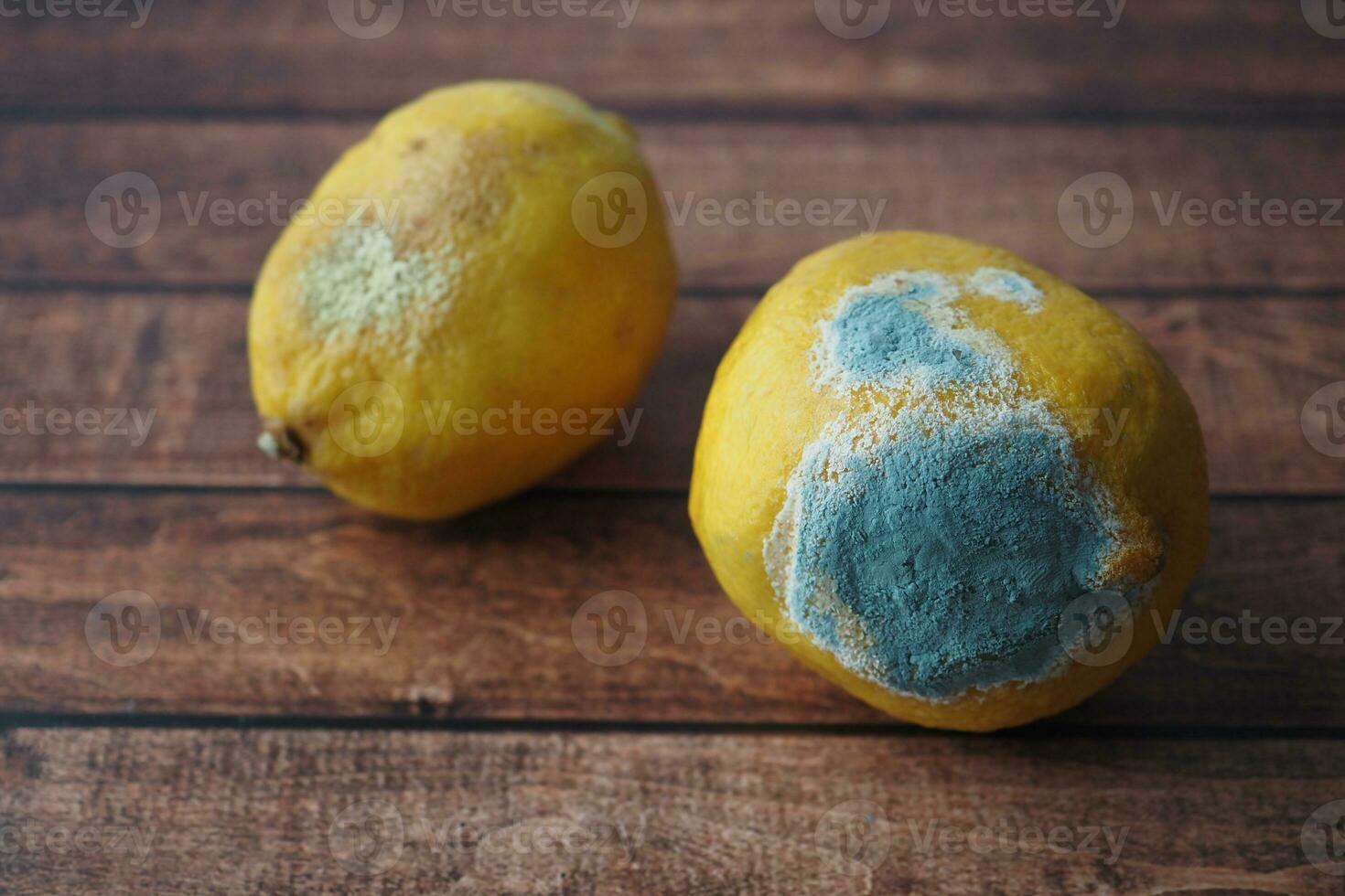 closeup of Molded lemon on table . photo