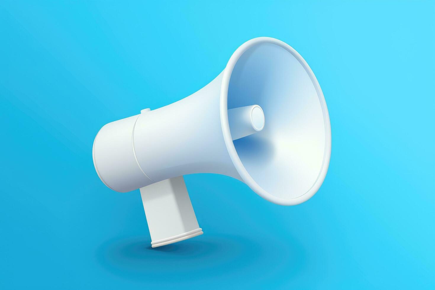 AI generated a megaphone on a blue background photo