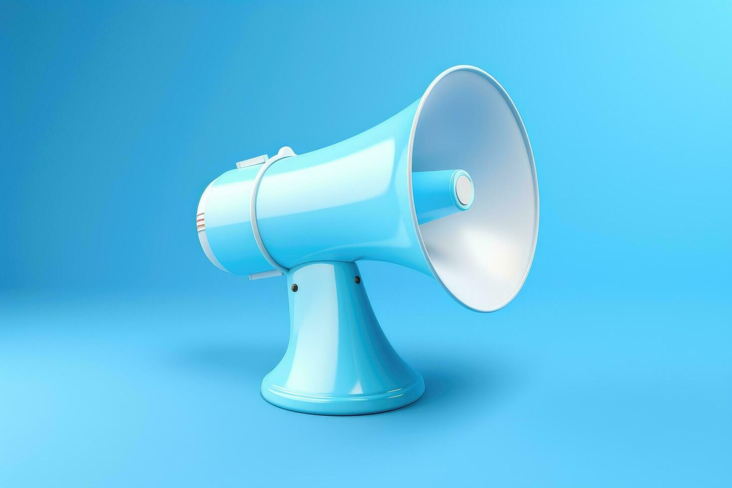 AI generated a megaphone on a blue background photo