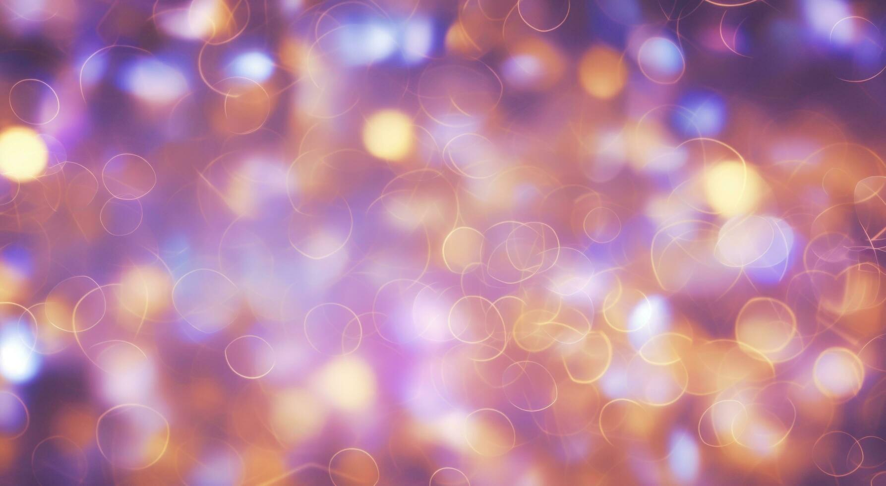 AI generated bokeh effect christmas lights seamless pattern for background photo