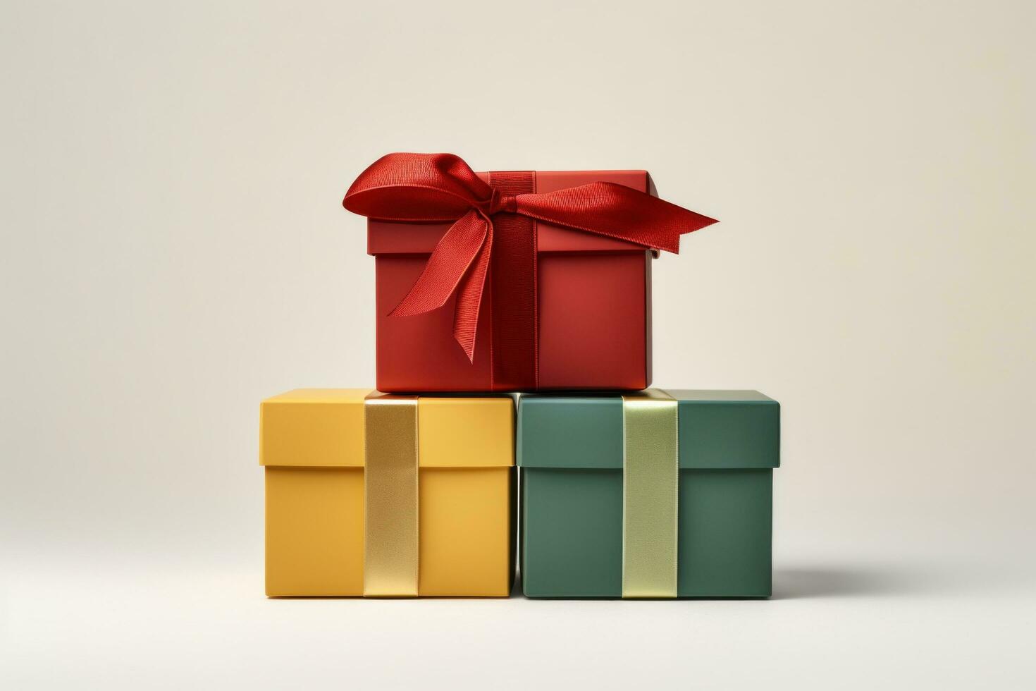 AI generated tiny gift boxes wrapped with fabric photo