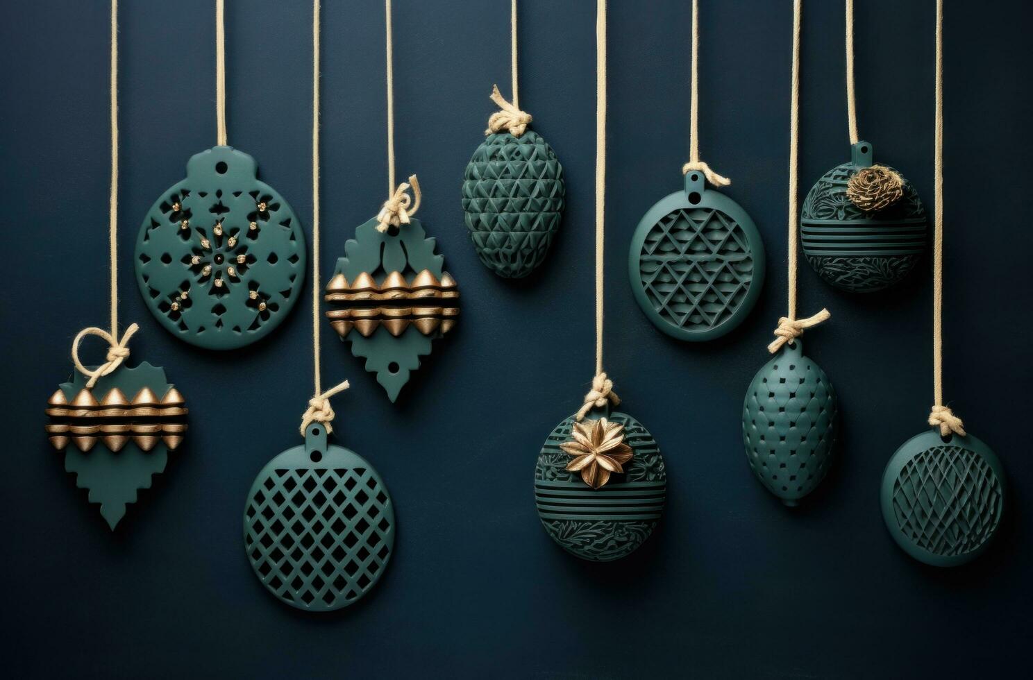 AI generated holiday ornaments and decorations photo