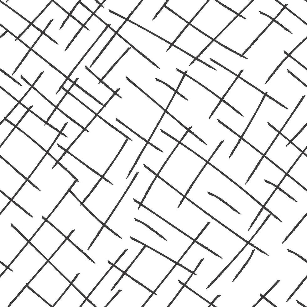 crosshatch chaotic scratches seamless pattern. Texture made in hand drawn pencil style. vector