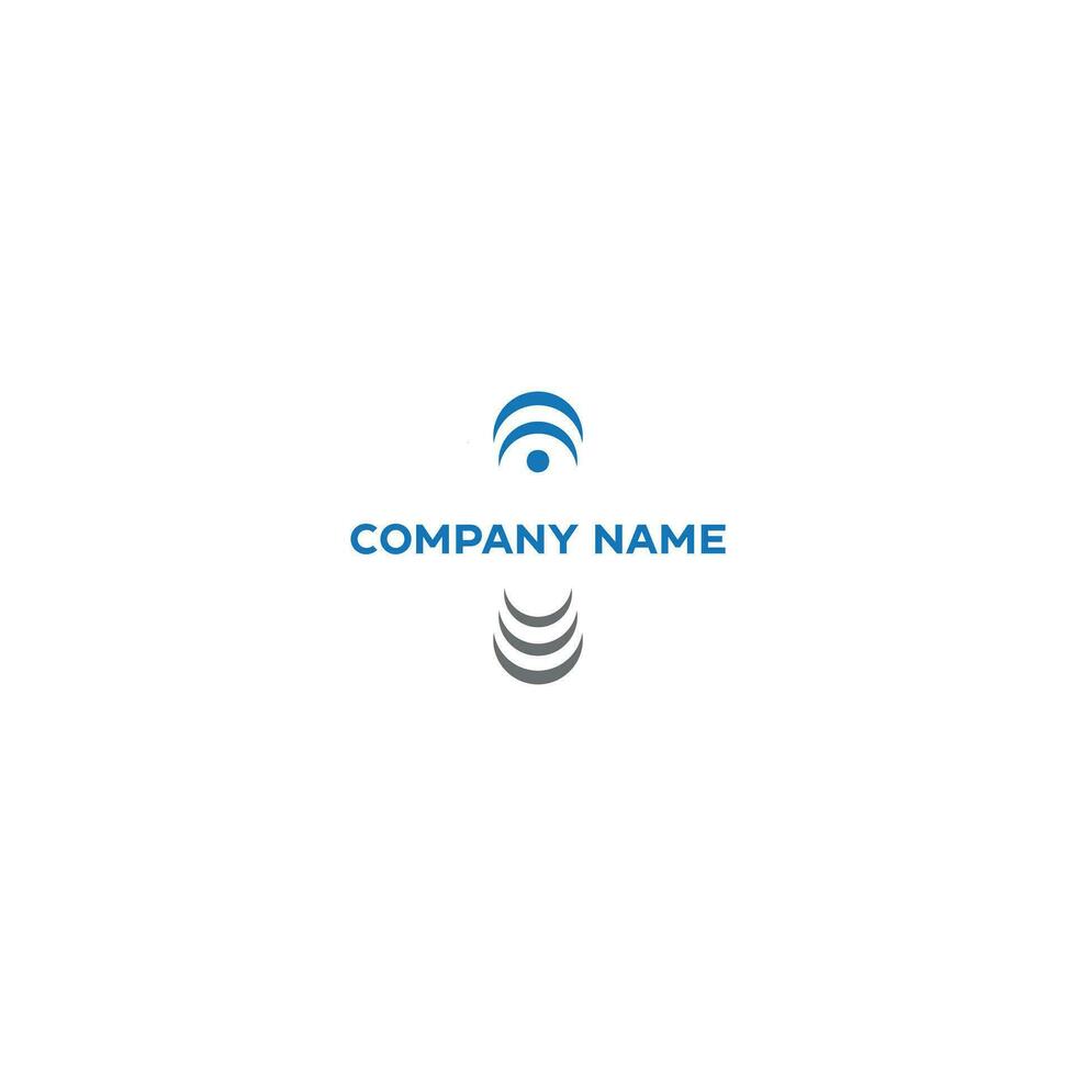 modern connect signal technology vector logo design