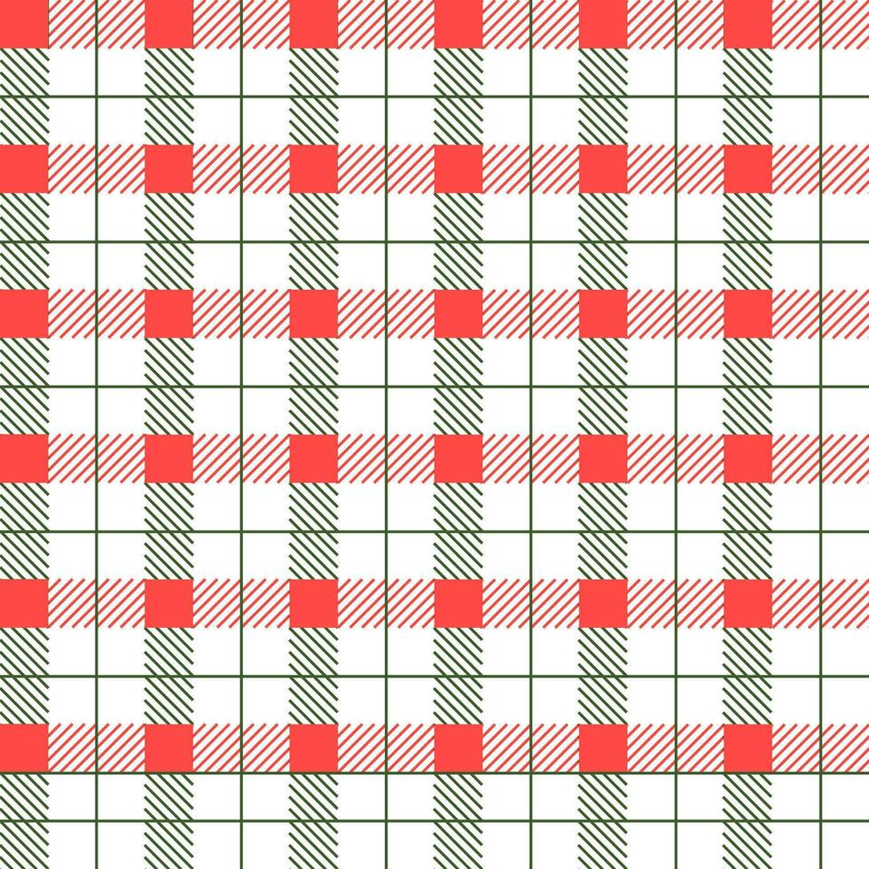 Christmas pattern seamless plaid repeating vector with red green and white color design for print, gift wrap, textiles, christmas tartan backgrounds. Illustration vector 10 eps.