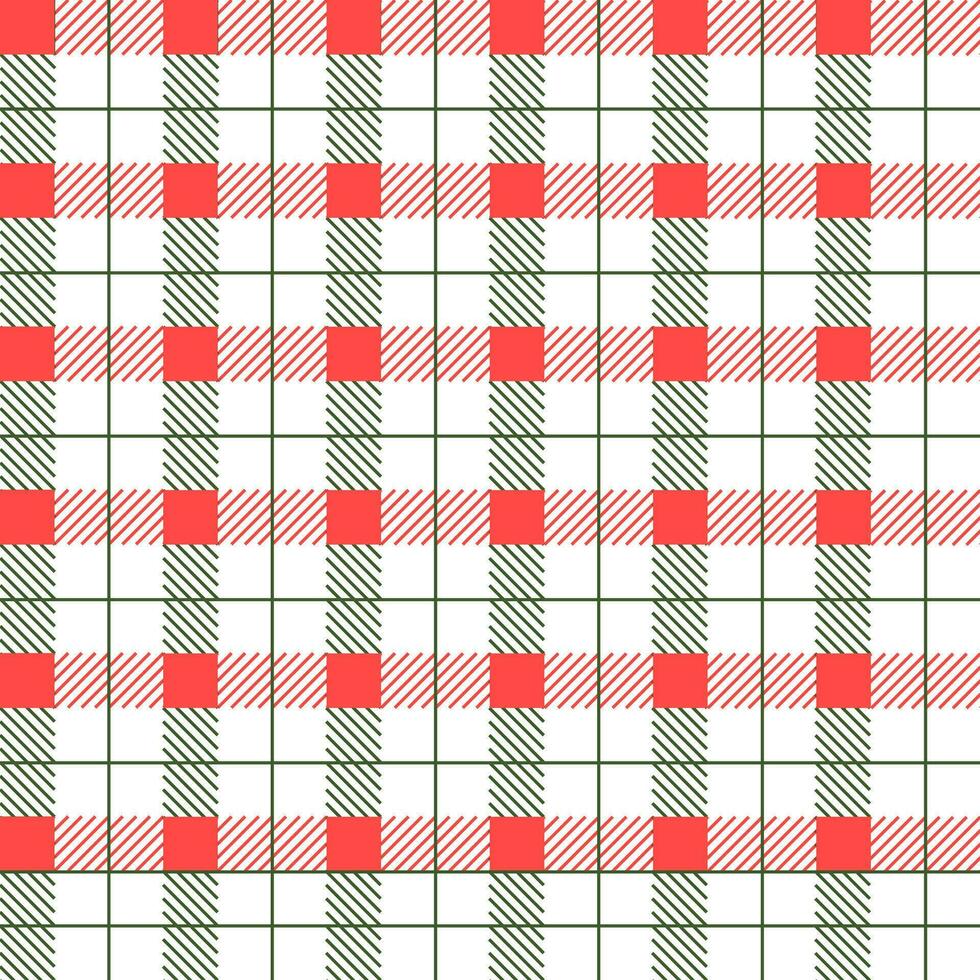 Christmas pattern seamless plaid repeating vector with red green and white color design for print, gift wrap, textiles, christmas tartan backgrounds. Illustration vector 10 eps.