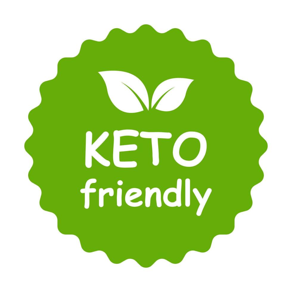 keto friendly diet healthy food label icon vector for graphic design, logo, website, social media, mobile app, UI illustration