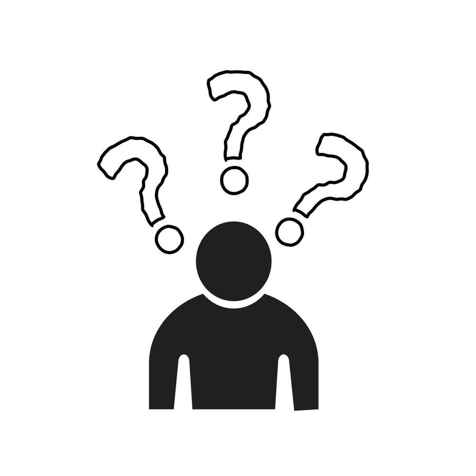 confusion icon. illustration concept of being voted in discussion in business vector