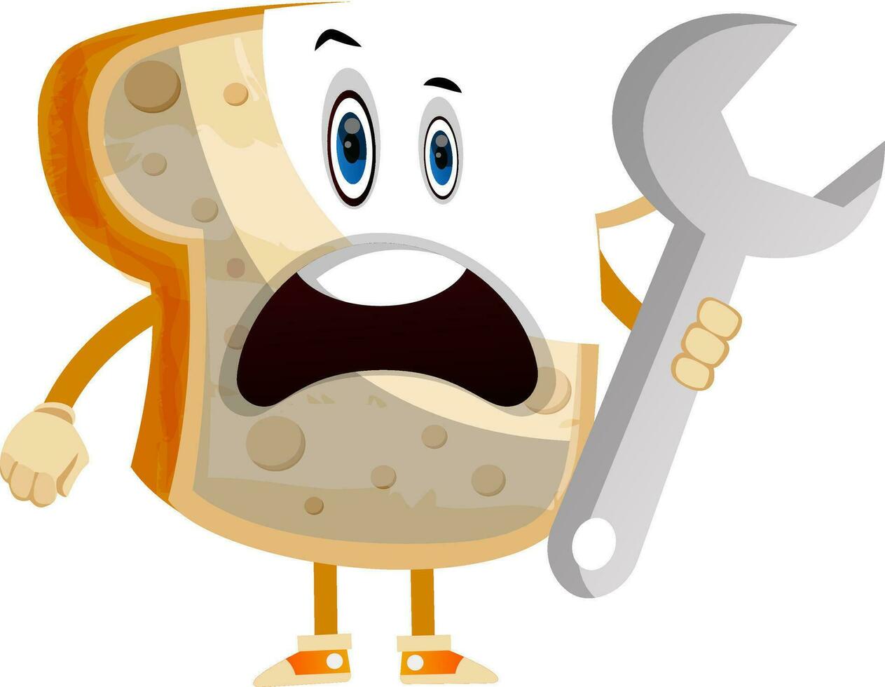 Working Bread illustration vector on white background