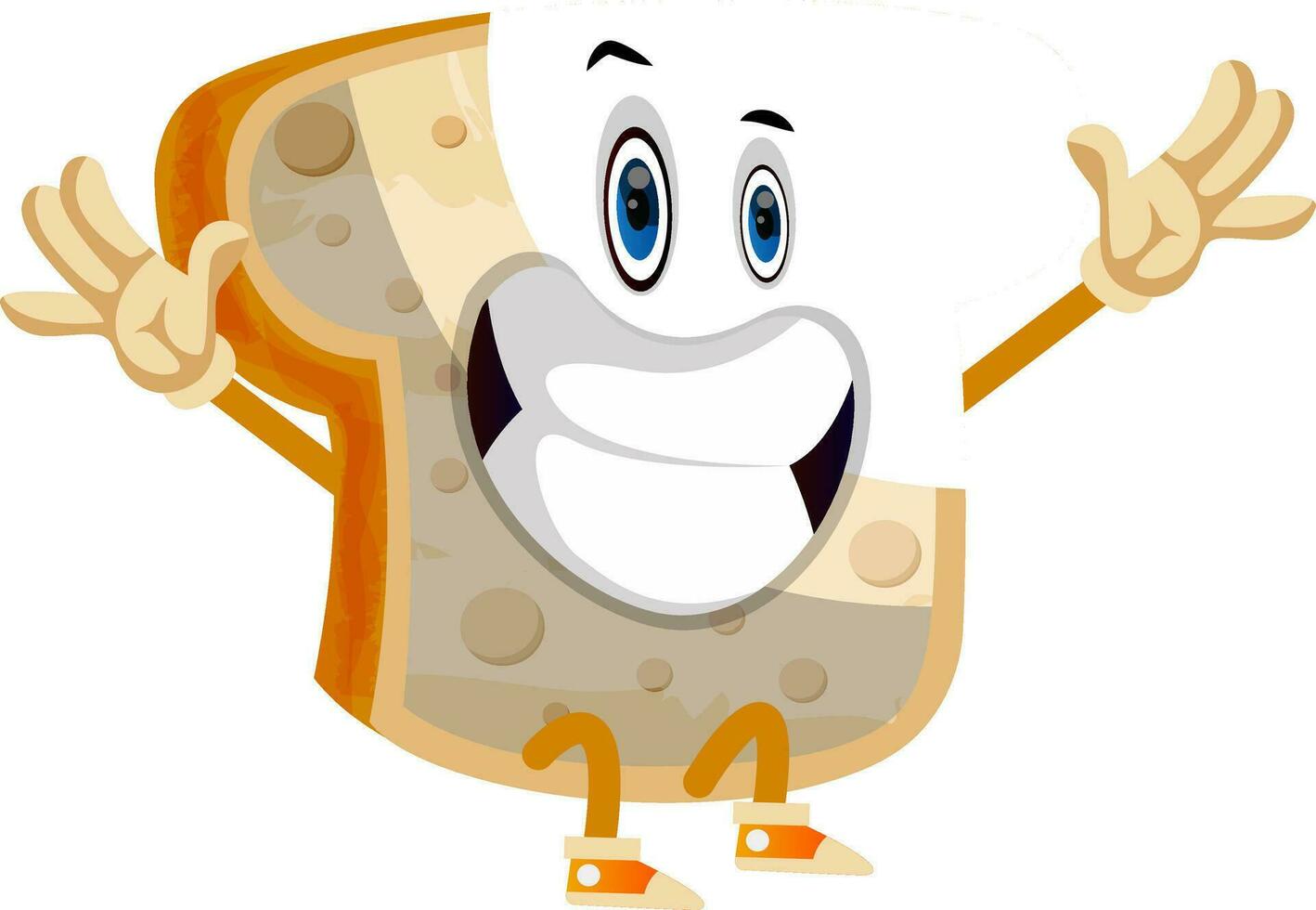 Happy Bread illustration vector on white background