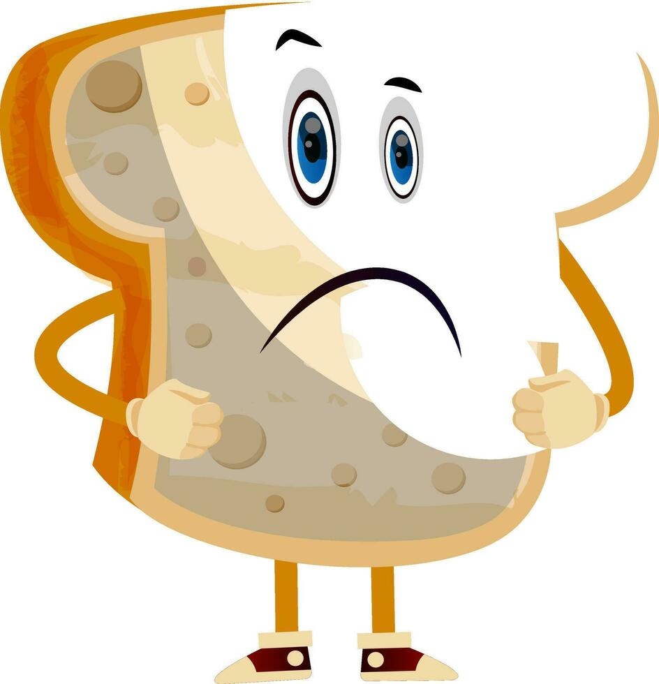 Standing Bread illustration vector on white background