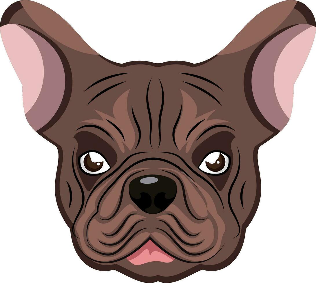 Bulldog illustration vector on white background