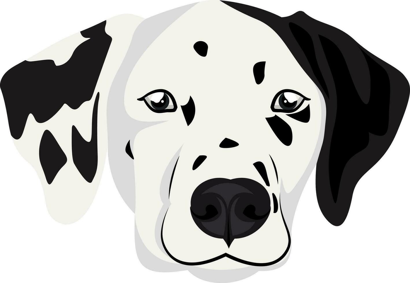 Dalmatian illustration vector on white background
