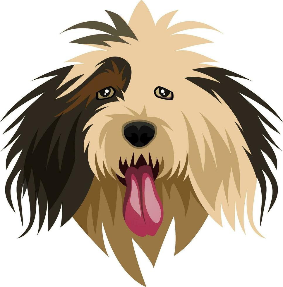 oveja perro ilustración vector en blanco antecedentes