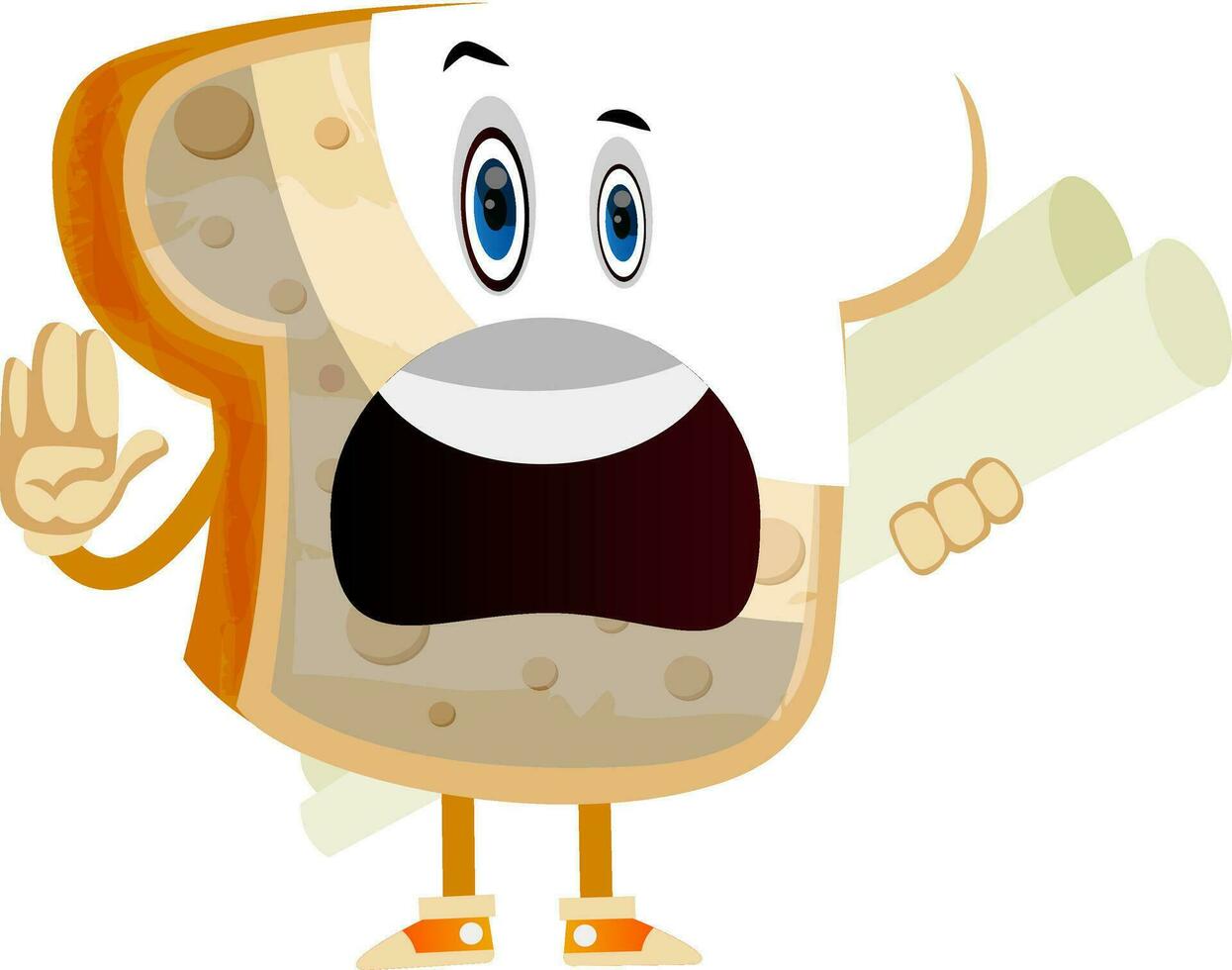 Employed bread illustration vector on white background