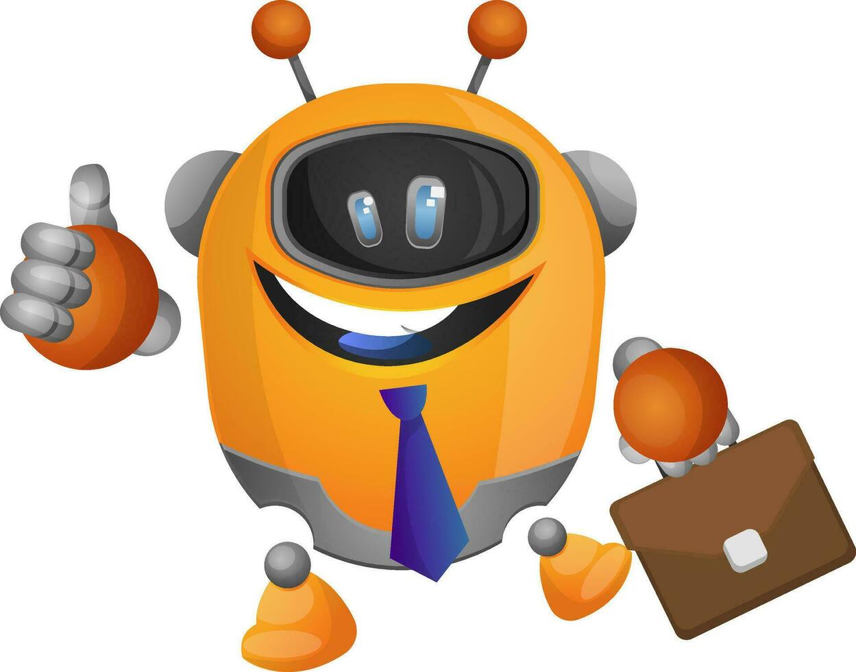 Robot as a businessman illustration vector on white background