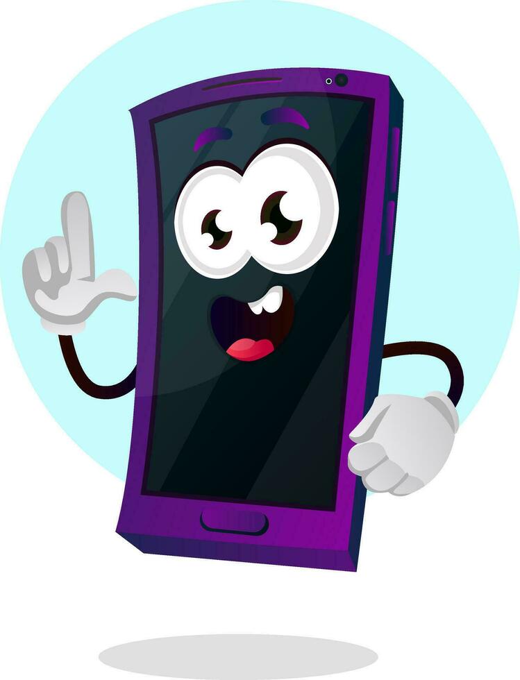 Mobile emoji excited illustration vector on white background