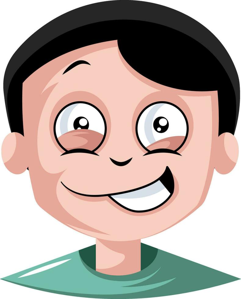 Little boy being very naughty illustration vector on white background