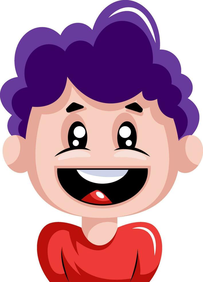 Young boy is very excited illustration vector on white background