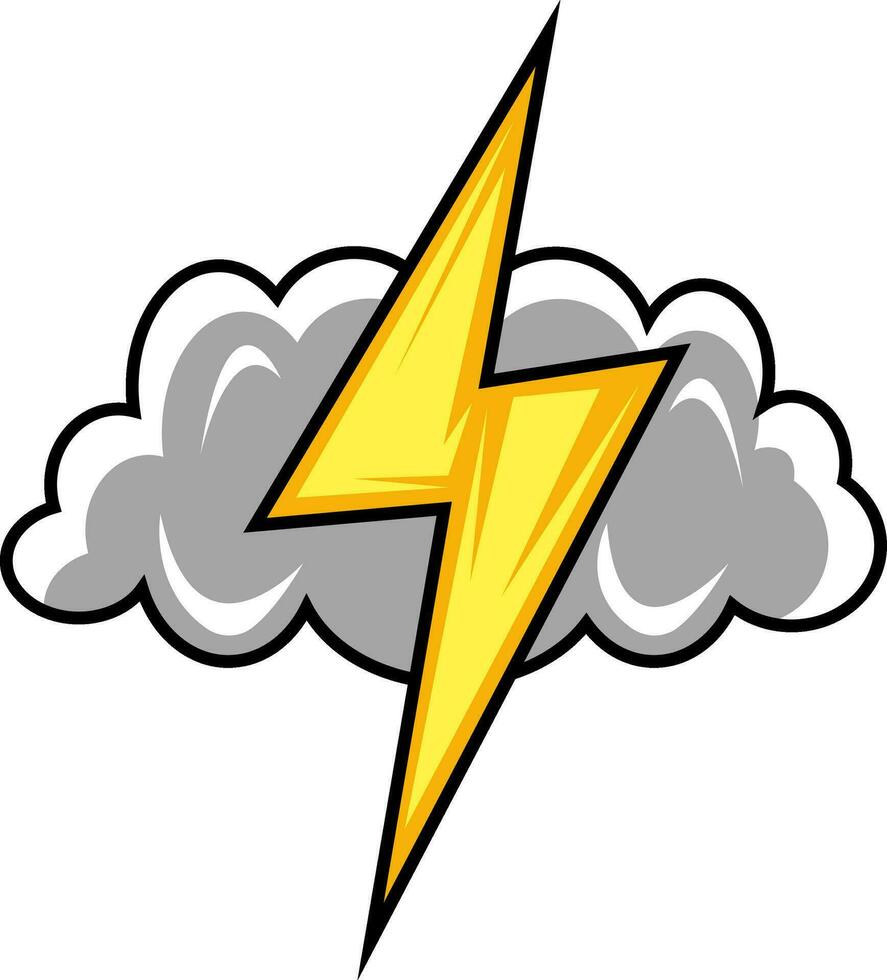 Thunderstorm logo for gaming illustration vector on white background