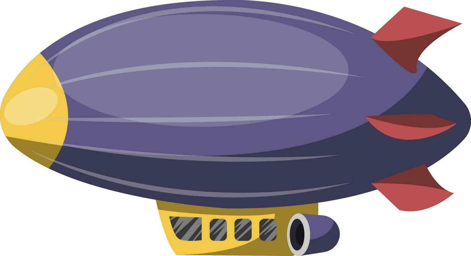 Big purple aircraft vector illustration on white background.