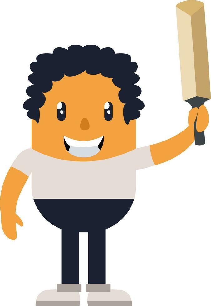 Man with sword, illustration, vector on white background.