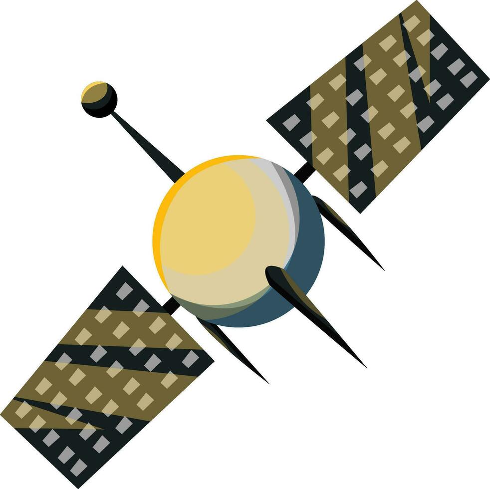 Simple satellite vector illustration on white background