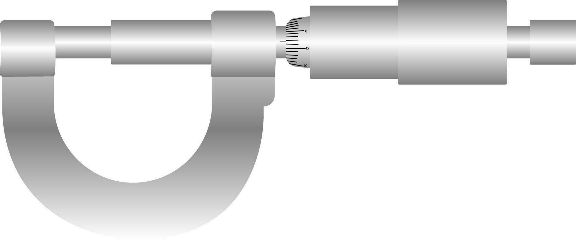 gris minimalista tornillo calibre vector ilustración en blanco antecedentes