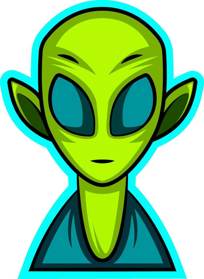 Gaming logo of an alien illustration vector on white background