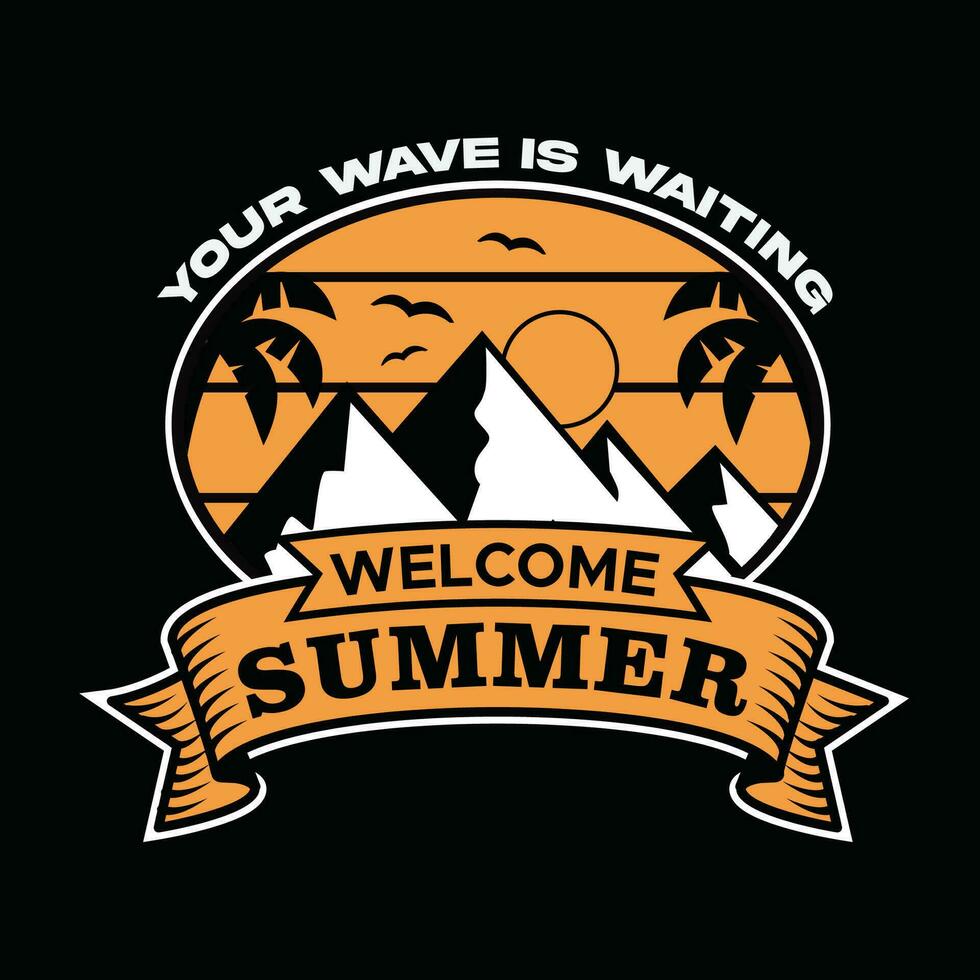 welcome summer outdoor vector design