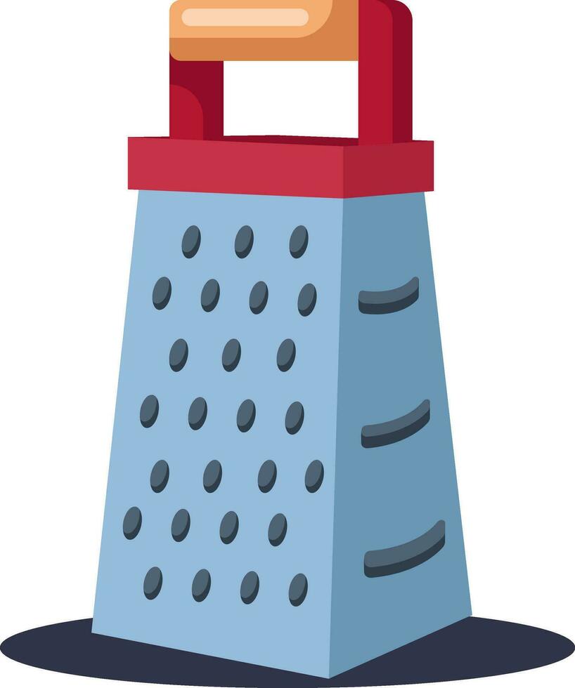 Kitchen grater vector color illustration.