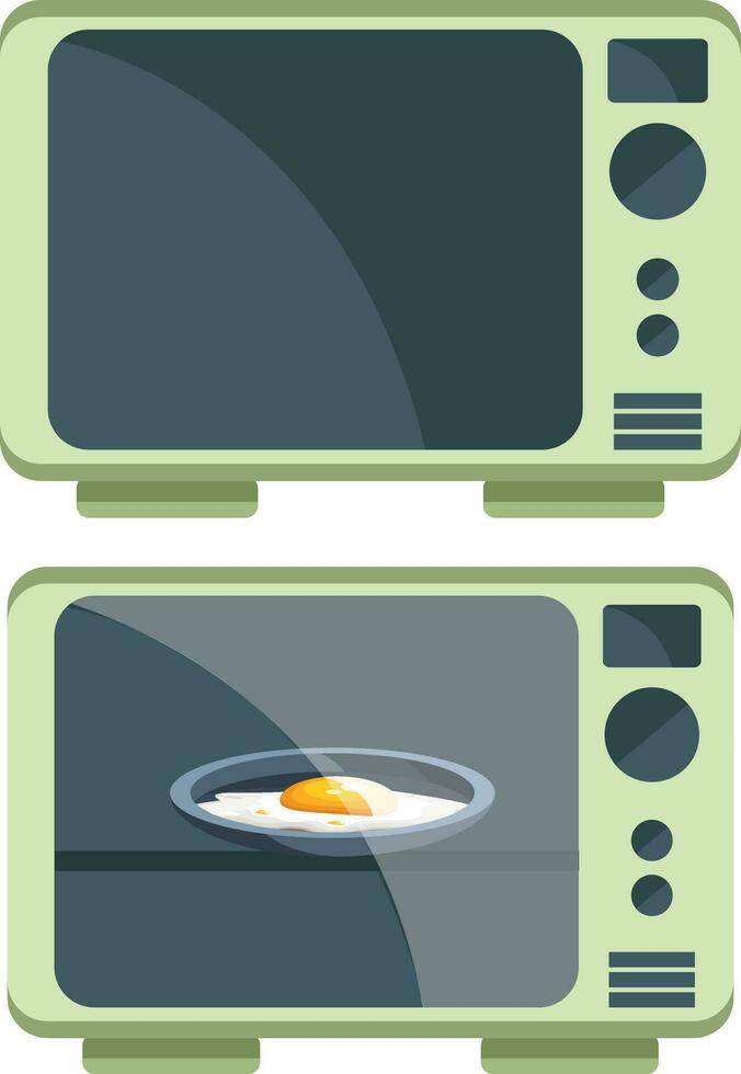 Microwave vector color illustration.