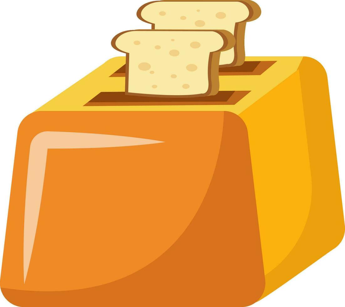 Toaster vector color illustration.