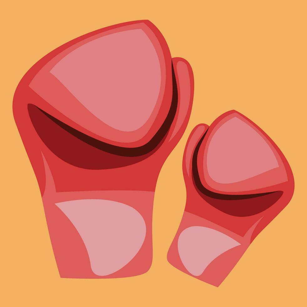 Boxing Gloves vector color illustration.