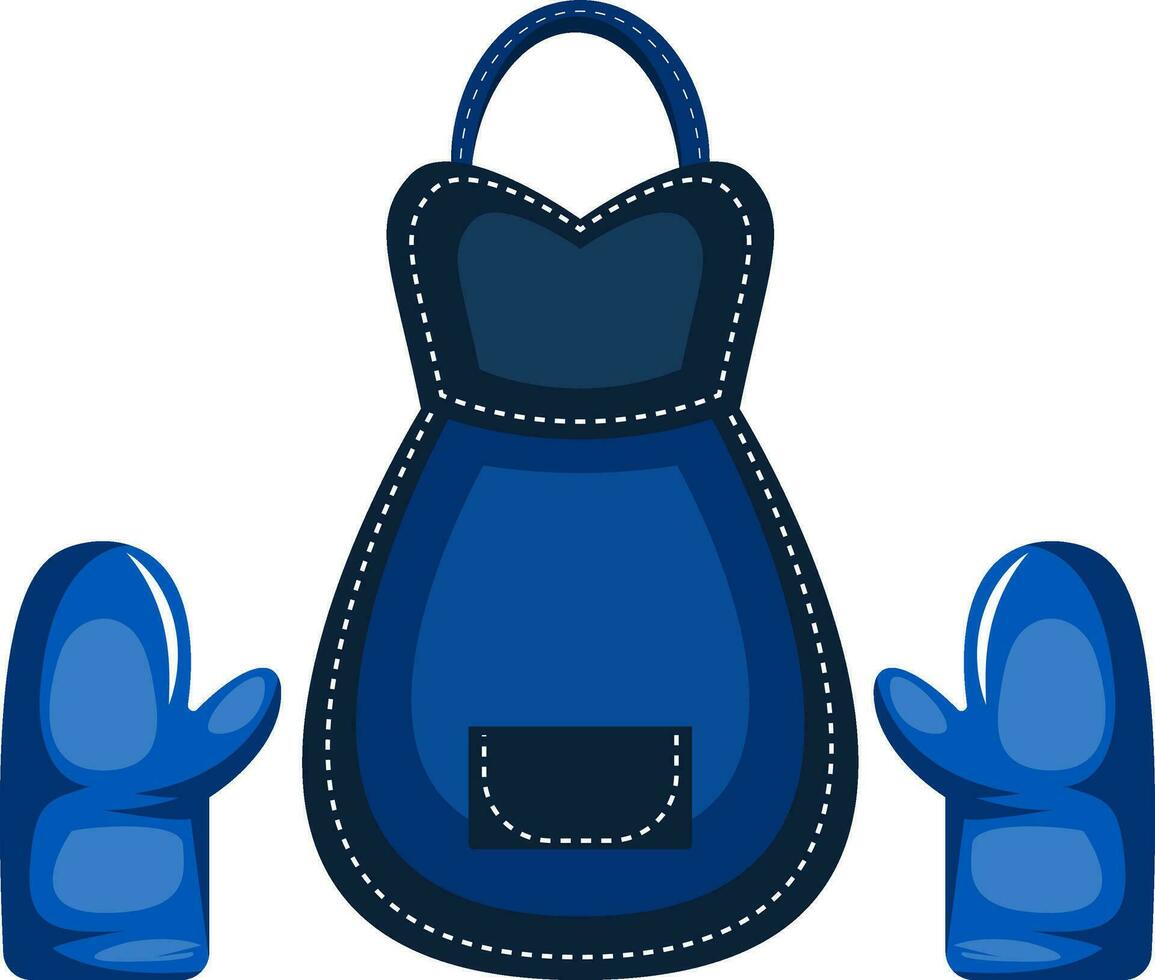 kitchen apron set vector color illustration.