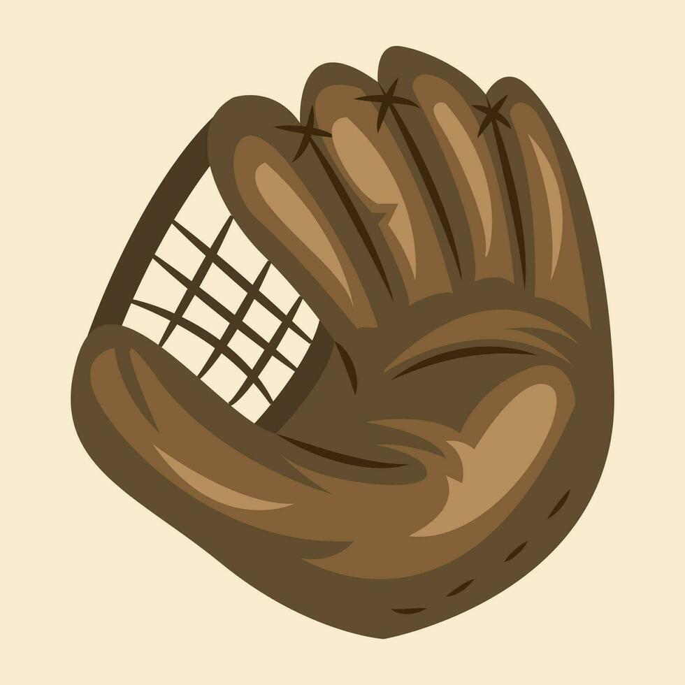 Hand with net vector color illustration.