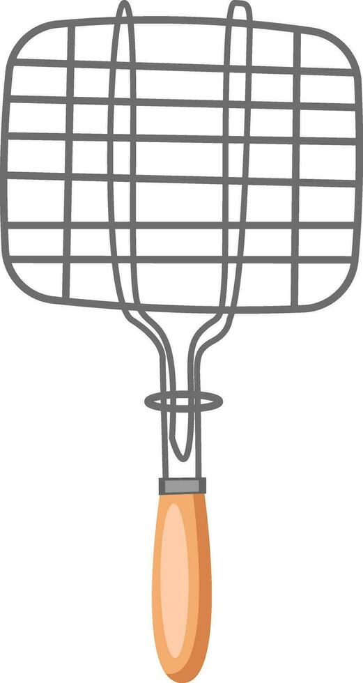 Grill Tray vector color illustration.