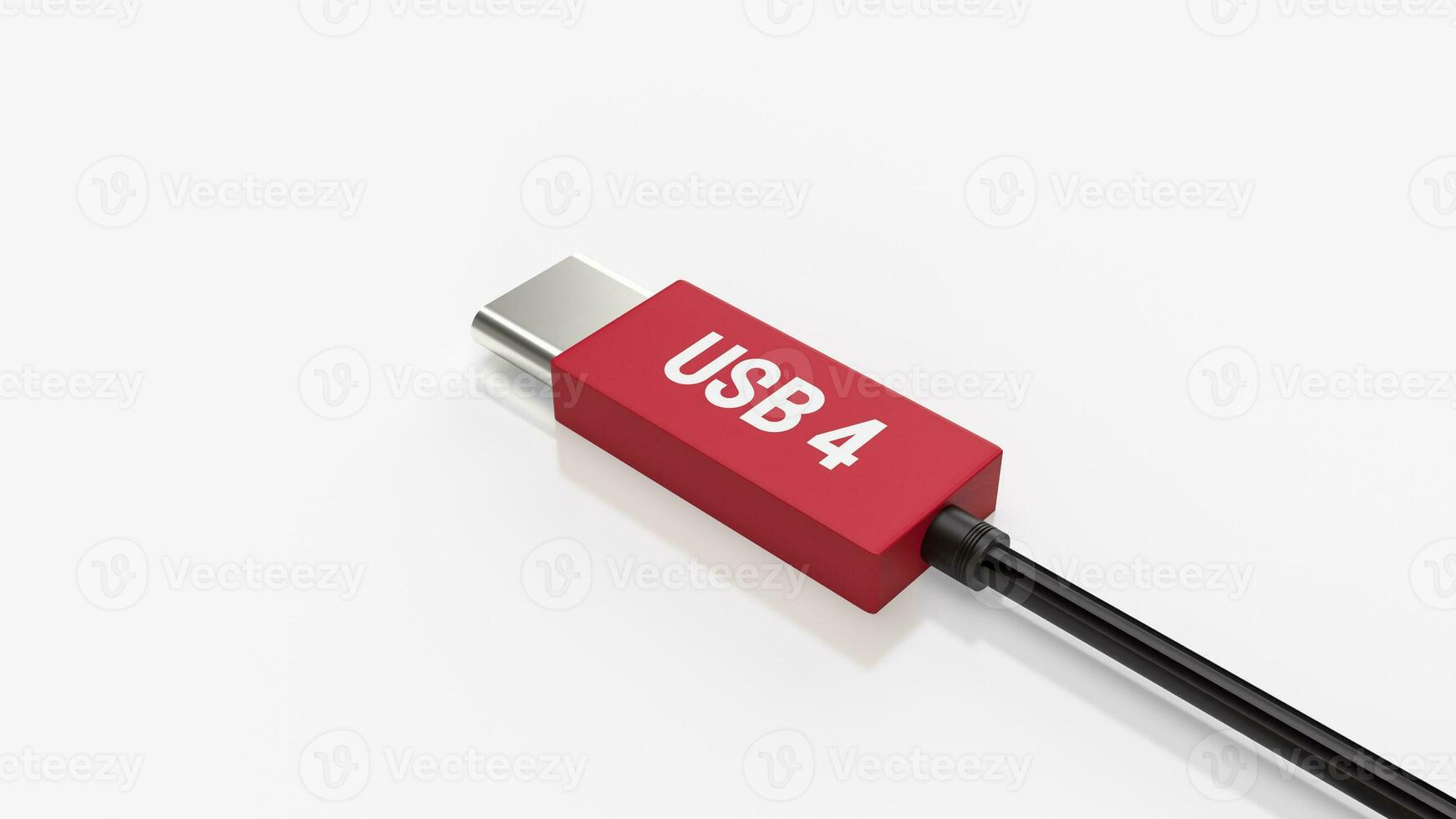 el USB 4 4 cable para tecnología concepto 3d representación. foto