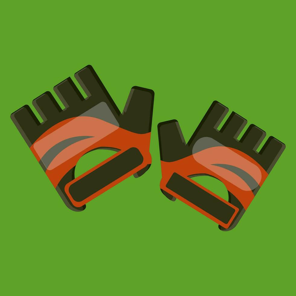 Hand Gloves vector color illustration.
