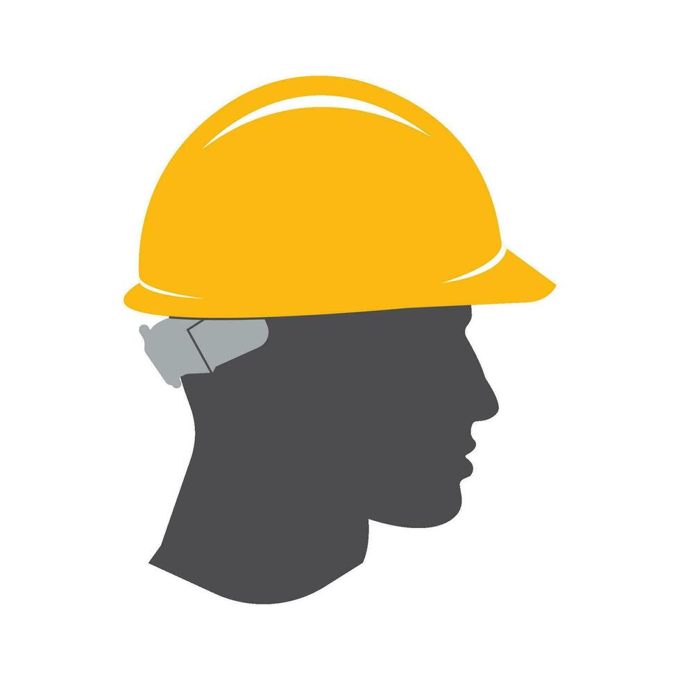 helmet constructor worker industrial icon vector