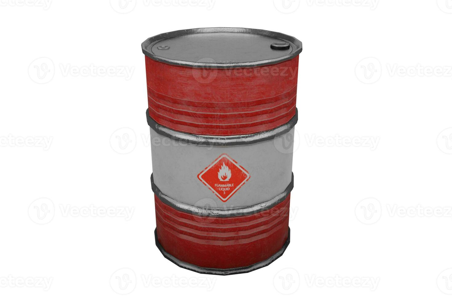 3d rendering gasoline drum with symbols photo