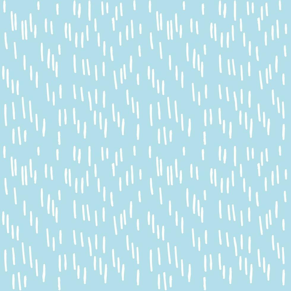 Abstract seamless pattern of vertical short white stripes on a blue background vector