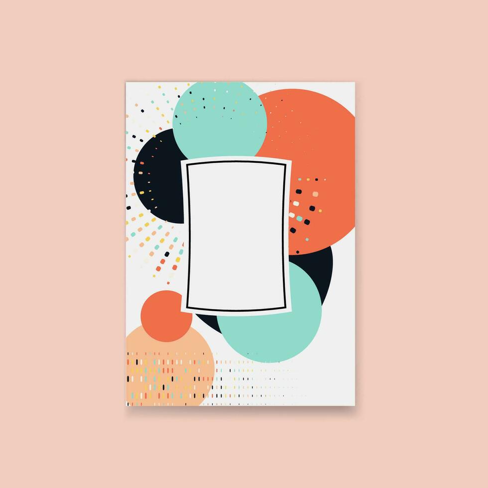 Abstract background with geometric shapes and place for text. Vector
