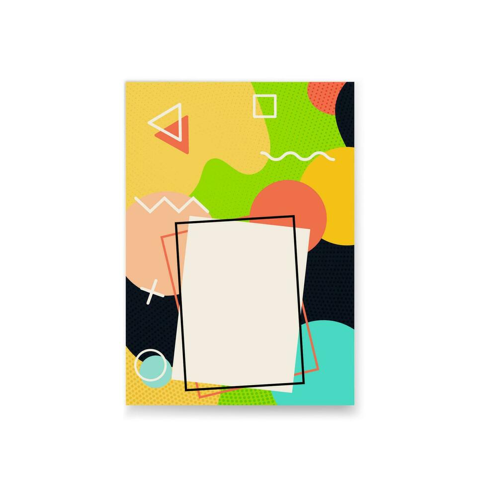 Abstract background with geometric shapes and place for text. Vector