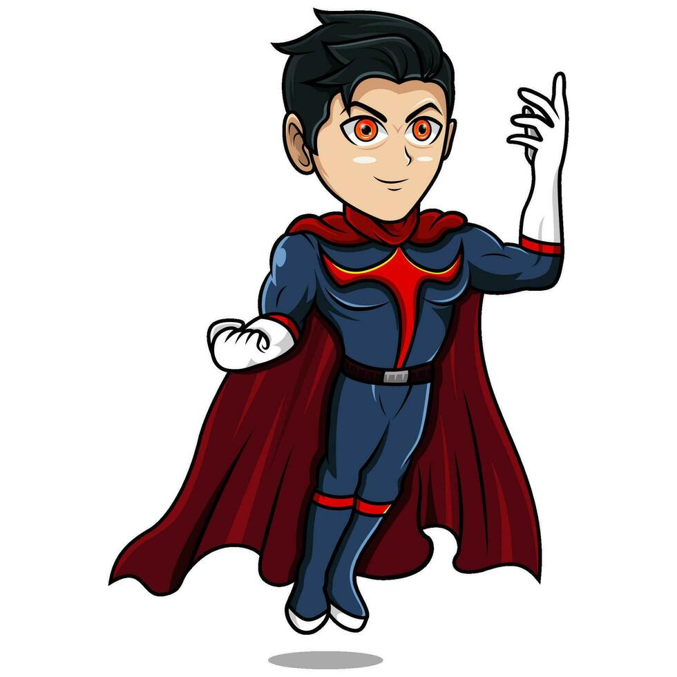 diseño del logotipo de la mascota del héroe superboy vector