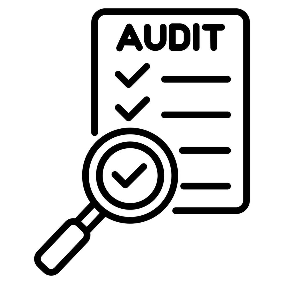 Compliance Audit Icon line vector illustration