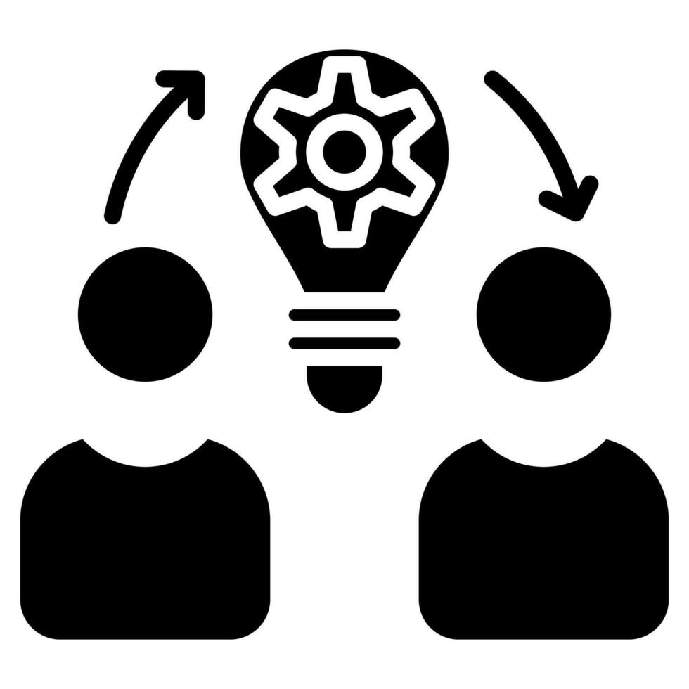 Creative Collaboration Icon line vector illustration